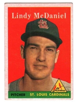 1958 Topps #180 Lindy McDaniel, St. Louis Cardinals - Image 1 of 3