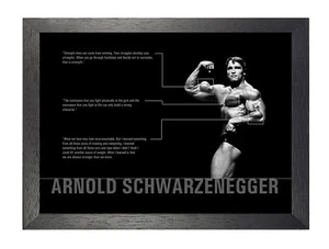 Arnold Schwarzenegger Professional Bodybuilder Motivation Quotes Poster Photo - Picture 1 of 3