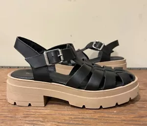 Sofie Schnoor Black Platform Fisherman Sandals Fisherman EU 37 EUC - Picture 1 of 11