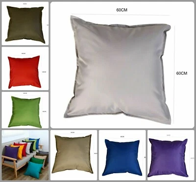 60 x 60 cm großes GRAU Outdoor Kissen wasserabweisend Garten 26" GRATIS Befüllung