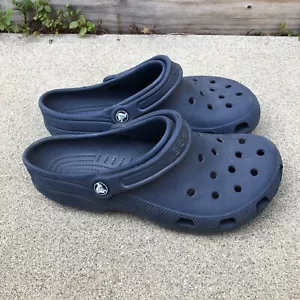 CROCS Classic Clogs Shoes Men's 7 Women's 9 Blue Slip On Plastic - Picture 1 of 8