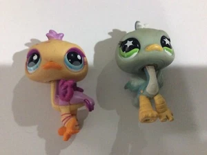 Littlest Pet Shop Ostrich Twins LPS 2006 birds pre-owned LOVED set early 2000's - Picture 1 of 5