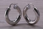 Sterling Silver 20 mm Round Hoop Earrings