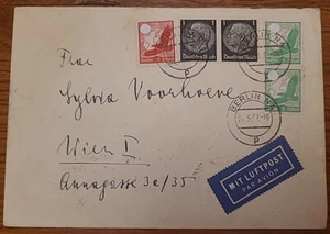 Luftpost Brief Berlin Wien Telegraphenamt 1937 Flugpost Deutsches Reich 5567 - Bild 1 von 2