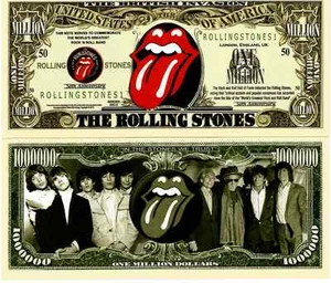 BILLETE FANTASIA DE UN MILLON DE DOLARES AMERICANOS THE ROLLING STONES - Imagen 1 de 1