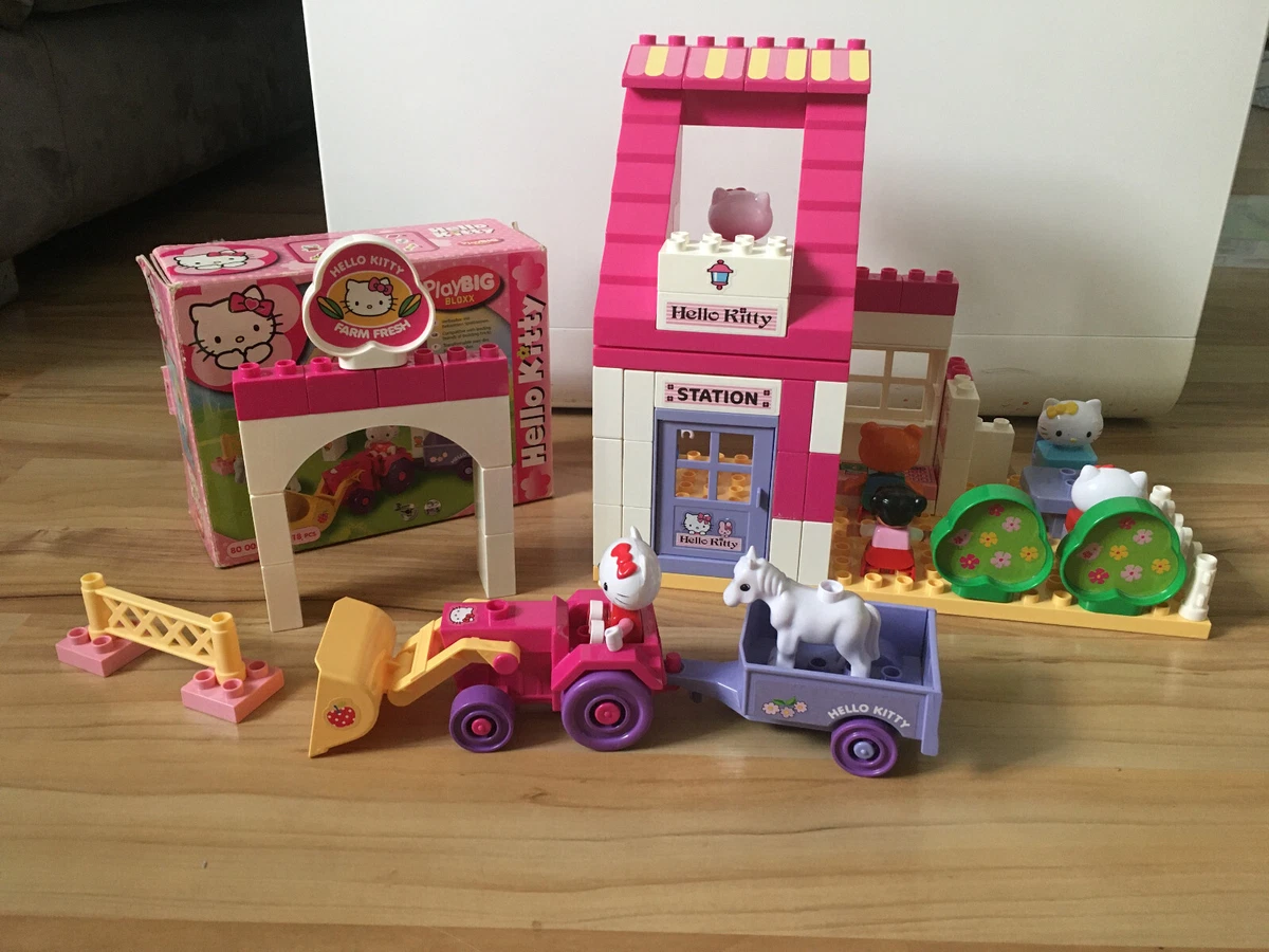 BIG-Bloxx Hello Kitty Eiswagen - 26 Teile Mit Spielfigur, Für Kinder Ab 1,5 Jahre, Kompatibel Mit Bekannten Bausteinen