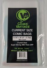 Comic Vantage Current Size 2mil Crystal Clear OPP Plastic Comic Bags 100Ct Pack