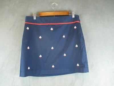 Vineyard Vines Skirt Womens 10 Blue Navy Mini Sailboat Nautical Preppy Beach - Image 1 of 4