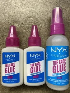3 PACK NYX The Face Glue Gripping Primer & Setting Spray Set - Picture 1 of 7
