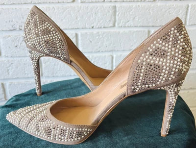 Tacones de fiesta INC International Concepts Kenjay de tela para mujer 8,5 perlas naturales Foto 1 de 4