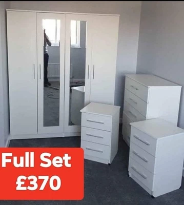 Brand New 4 Doors Cupboard/Wardrobe Full Set Only £370 ❤️   FREE ASSEMBLY  - Image 1 of 4