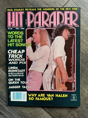 HIT PARADER Magazine Dec 1980 Cheap Trick Poster Queen Vintage Kiss Aucoin - Image 1 of 4