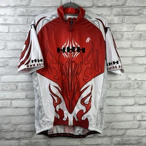 Hincapie Hotter N Hell Hundred 2013 Radtrikot 2XL durchgehender Reißverschluss Flammen NEU - Bild 1 von 3