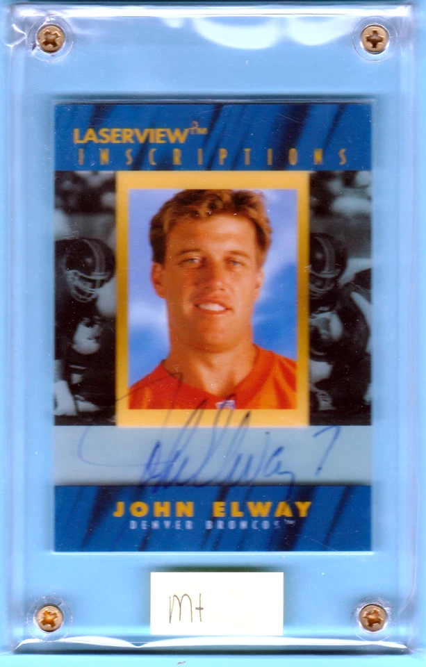 John Elway -1996 Laserview Auto 2218/3100 - Denver Broncos - Image 1 of 2