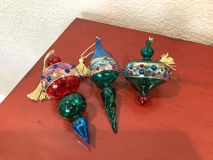 MARGUIS ROYAL GEMS von Waterford Kristall mundgeblasen Glas Menge 3 Weihnachtsschmuck - Bild 1 von 12