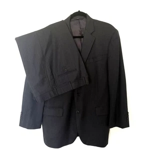 Brooks Brothers 1818 Madison SaxxonWool Nadelstreifenanzug Made USA anthrazit 44R/39W - Bild 1 von 15