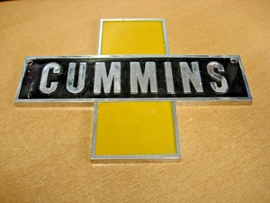 Vintage Original Classic CUMMINS Metal Sign Badge Sign Lorry Truck - Picture 1 of 3