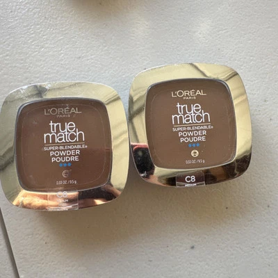 2x L’Oréal Paris True Match Super Blendable Makeup Powder, C8 Medium Deep - Image 1 of 2