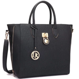 Dasein Women Trendy Large Handbag Top Handle Travel Tote Shoulder Bag Purses - Picture 1 of 45