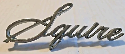 Vintage 1958-59?? Ford Country Squire Side cromado 6 pulgadas Emblema de escritura OEM Foto 1 de 4