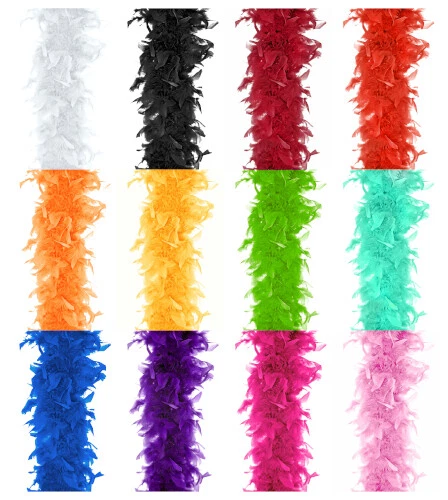 Boa Sciarpa di Piume Boa Stola di Piume Festa Costume Carnevale Lunghezza 180 cm - Immagine 1 di 1