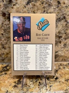 1992 Studio #261 Rod Carew California Angels Checklist - Picture 1 of 2