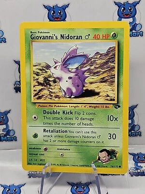 Giovanni's Nidoran 76/132 Gym Challenge Pokemon LP  - Image 1 of 2