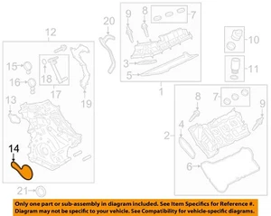 FORD OEM 15-23 Continental Valve Timing Covers-Lower Shield Gasket FT4Z6020G - Picture 1 of 2