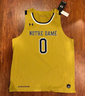NEW Under Armour NOTRE DAME BASKETBALL Jersey #0 SIZE MENS LARGE
