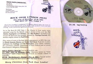 12/22/95 ROCK OVER LONDON AOR YEAR END SPECIAL PT 1: STUDIO OUTTAKES, FEATURES - Picture 1 of 2