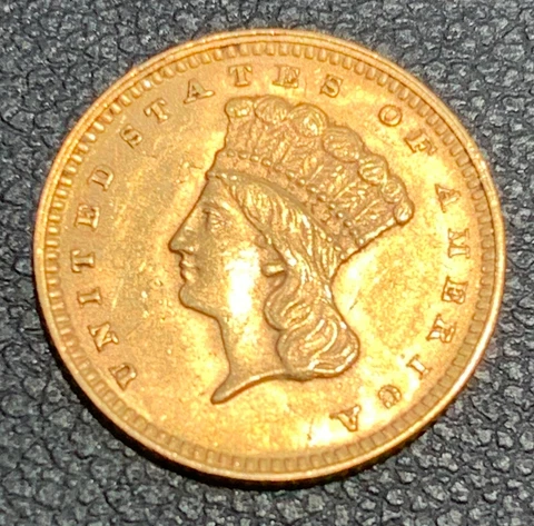 1862 United States Indian Princess, Large Head $1 Gold Type III Cover