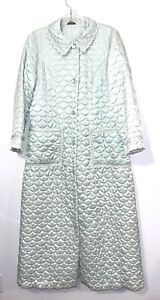 Christian Dior Intimates Quilted Robe Size Small Aqua Color PLEASE READ