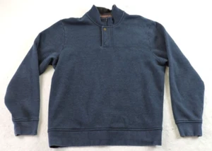 Orvis Mens XL Signature Pullover Fleece Lined Mock Neck Pullover 1/4 Zip + Snap - Picture 1 of 14