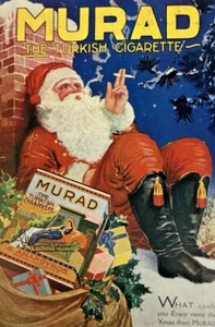 Anuncio impreso de cigarrillo de Muran de Muran de Papá Noel 1920 - Imagen 1 de 2