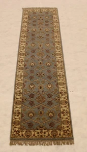 2'7" x 10'0" ft. Vegetable Dye Oriental Hand Knotted Colorful Wool Indian Runner - Picture 1 of 7