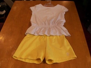 Gap Kids Girls' Screened Knit Shorts & Short Sleeve Top with Peplum-Sz. 10 - Picture 1 of 8