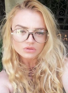80's Vintage Retro Aviator Metal Gold Frame Clear Lenses Men Eyeglasses Glasses - Picture 1 of 5