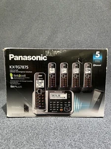 Panasonic KX-TG7875S Link2Cell Bluetooth Cellular Convergence with 5 Handsets - Zdjęcie 1 z 5