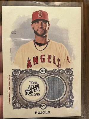 ALBERT PUJOLS 2019 TOPPS ALLEN & GINTER LA ANGELS GAME WORN JERSEY PATCH RELIC!! - Image 1 of 2