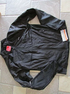 NEW HIND BLACK RUNNING JACKET MENS S REFLECTIVE FULL ZIP FREE SHIP - Picture 1 of 4