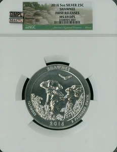 2016 SHAWNEE QUARTER 5 OZ NGC MS69 FR MAC DPL DMPL FINEST REGISTRY SPOTLESS * - Picture 1 of 3