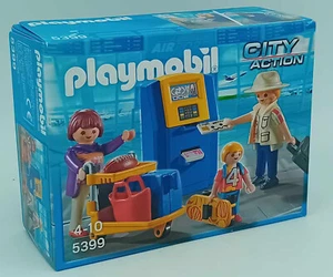 Playmobil 5399 Familie beim Checkin Automat am Flughafen Urlaub Ferien NEU - Picture 1 of 9
