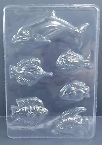 Delfin & Fisch Süßigkeiten Seife Kunststoff Form Ozean Meer Leben - Bild 1 von 2