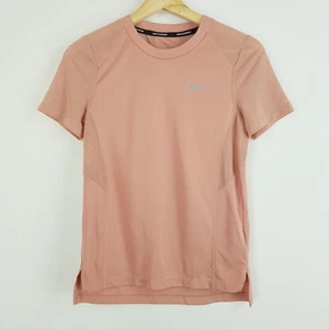 Nike Womens Size XS 8 Salmon Pink Fitted Straight T-Shirt Dri-Fit Tee - Picture 1 of 12