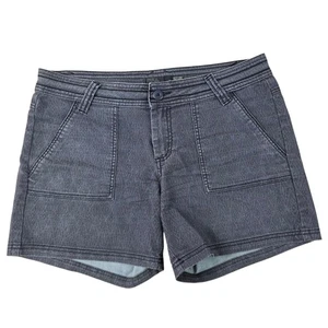 Prana Tess Shorts Women 8 Gray Cotton Stretch Outdoor Classic Hiking Camping 5" - Picture 1 of 5