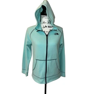 Girls The North Face Full Zip Fleece Jacket Long Sleeves Aqua Size XL (18) - Picture 1 of 10