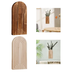 Wooden Wall Planter Vase Rustic Classic Decorative Modern Versatile Wall Decor - Picture 1 of 14
