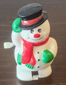 Vintage! Fun World 3" Holiday Frosty Snowman Wind-Up Wintery Walkers Toy Works! - Picture 1 of 5