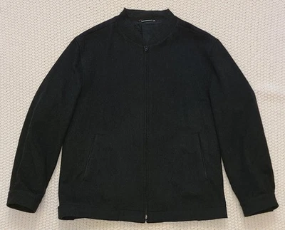 Ermenegildo Zegna Men's Charcoal/Black 100% Cashmere Bomber Jacket, Sz EU 54, XL - Image 1 of 4