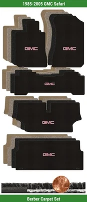 Juego de alfombrillas bereber personalizadas para GMC Safari 1985-2005 con logotipo (5 piezas) #RB5 Foto 1 de 4
